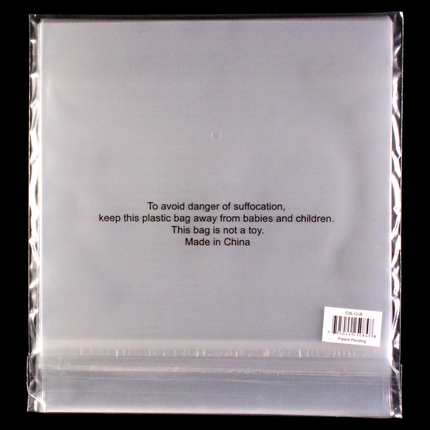 12" Inner Sleeves, Crystal Clear w/ Sealable Flap - 3 mil (25 pack)