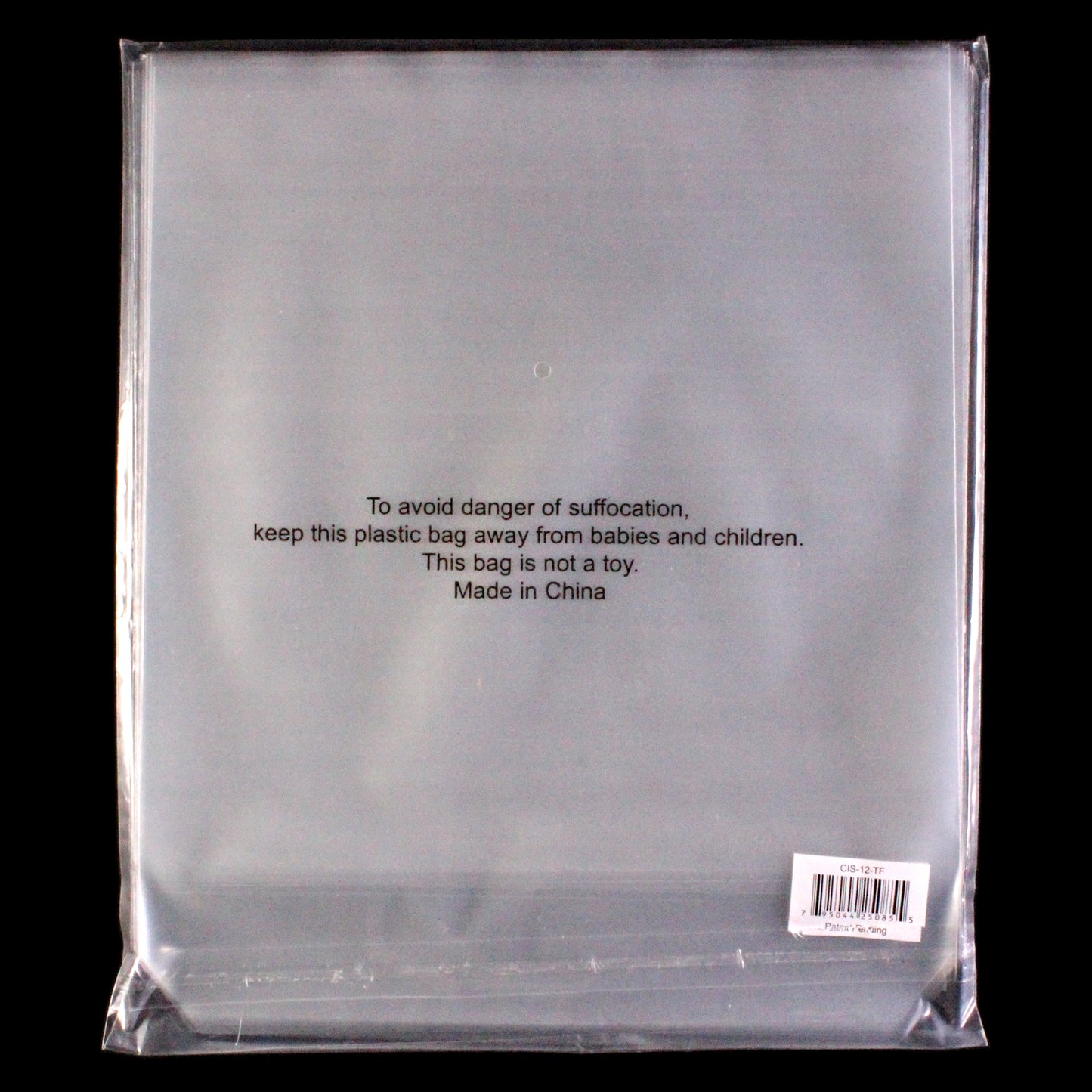 12" Inner Sleeves, Crystal Clear w/ Flap - 3 mil (25 pack)