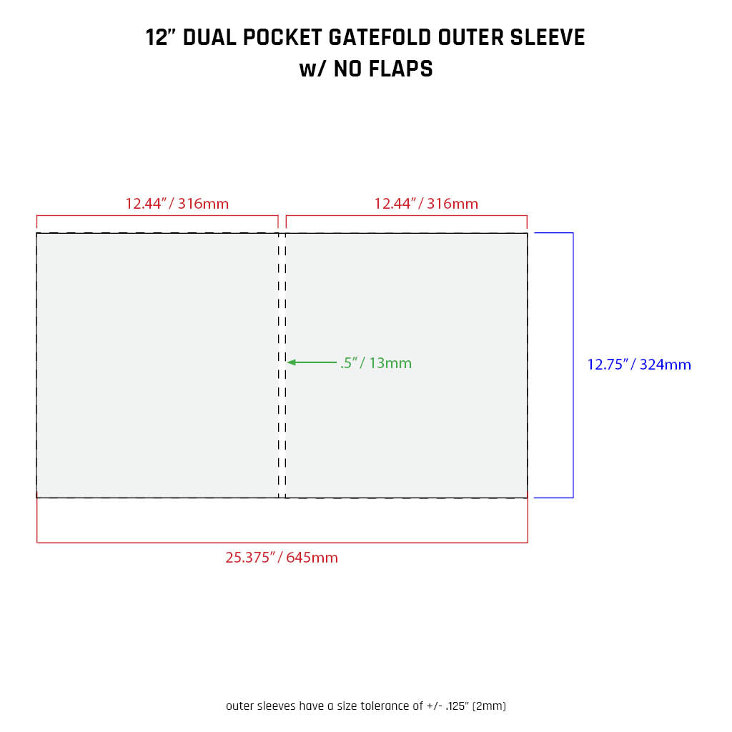 12.75" Outer Sleeves - All Styles (individual)