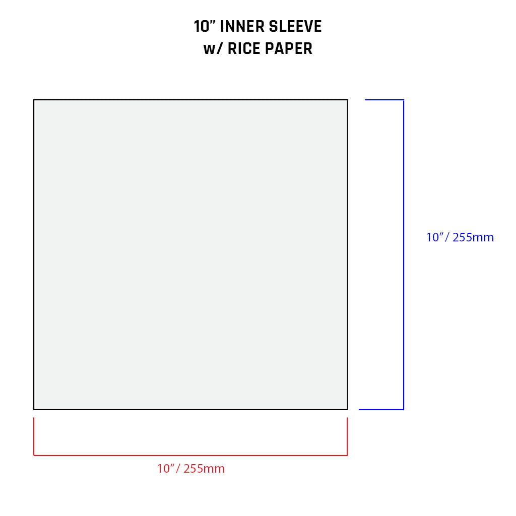 10" Inner Sleeves w/ Rice Paper - 2mil (25 pack)