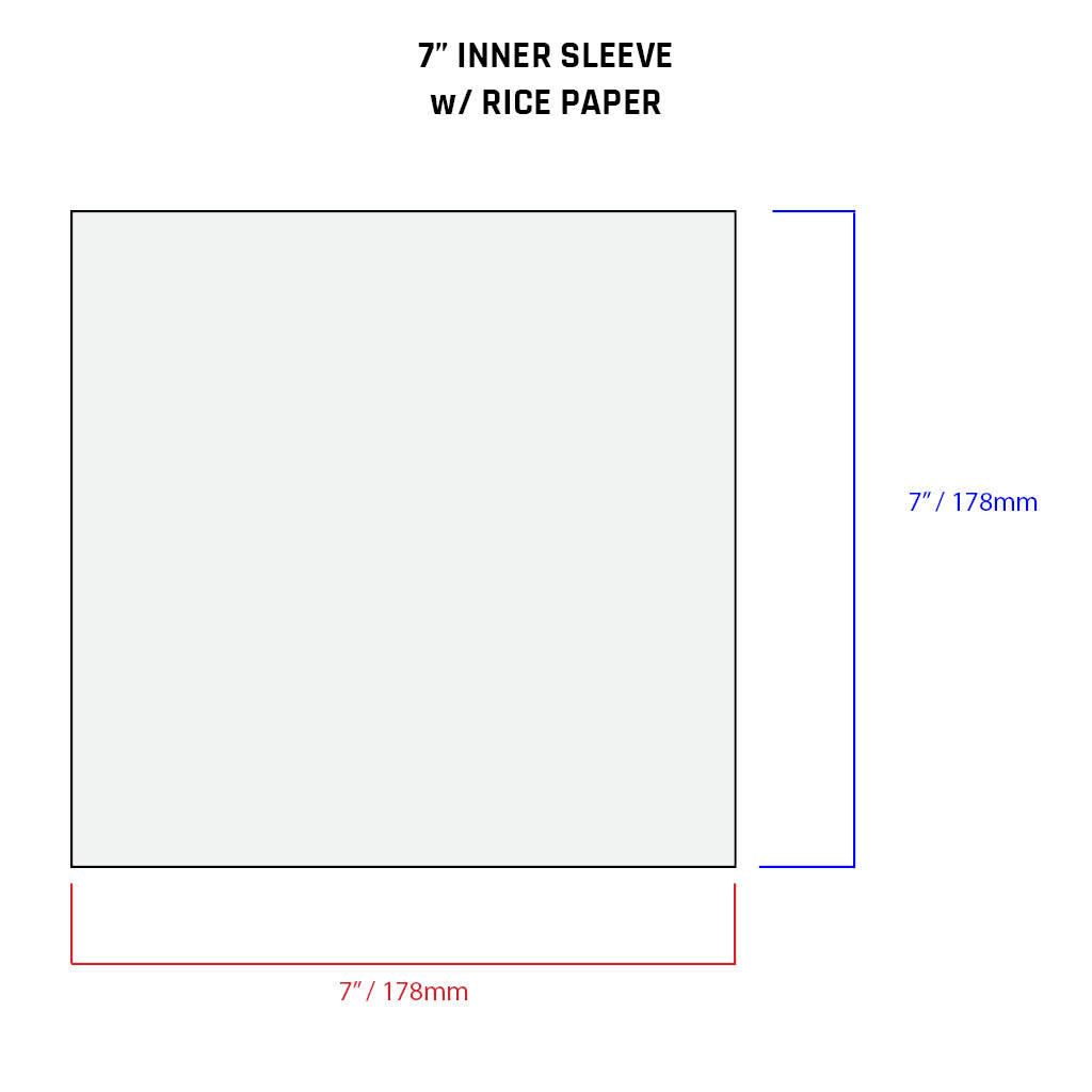 7" Inner Sleeves w/ Rice Paper - 2mil (25 pack)
