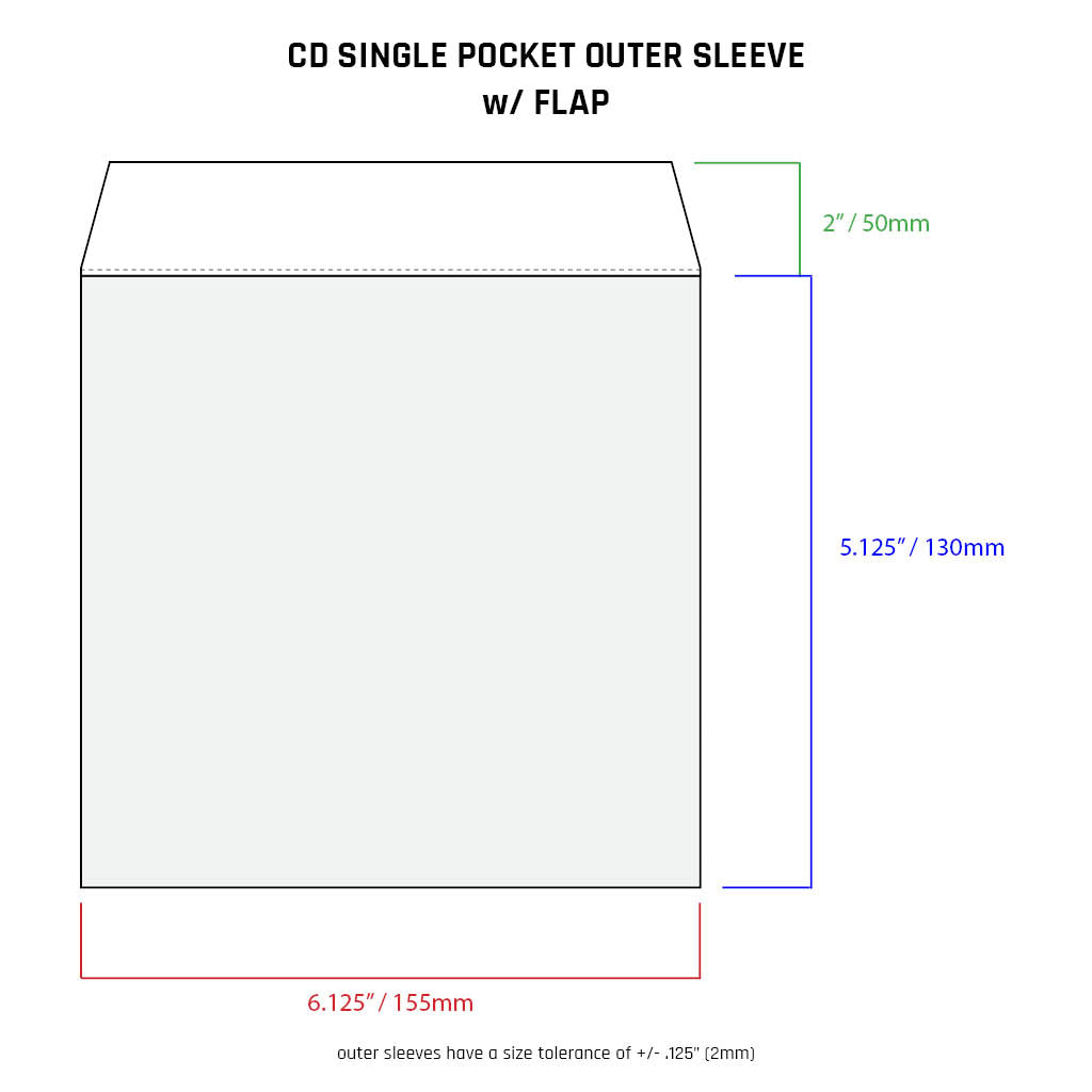 CD/DVD Single Pocket Outer Sleeves w/ Flap - 4mil (25 pack)