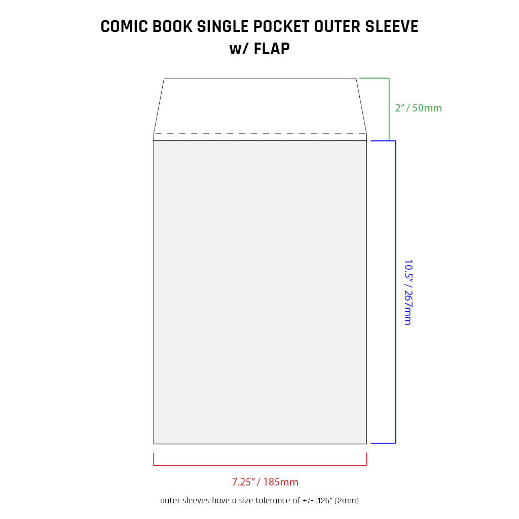 Comic Book Single Pocket Sleeves w/ Flap - 4mil (25 pack)