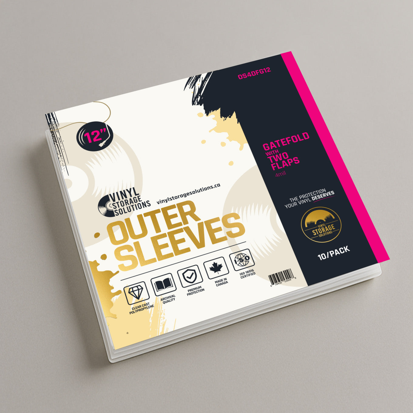 12" Gatefold Outer Sleeves w/ Two Flaps - 4mil (10 pack)