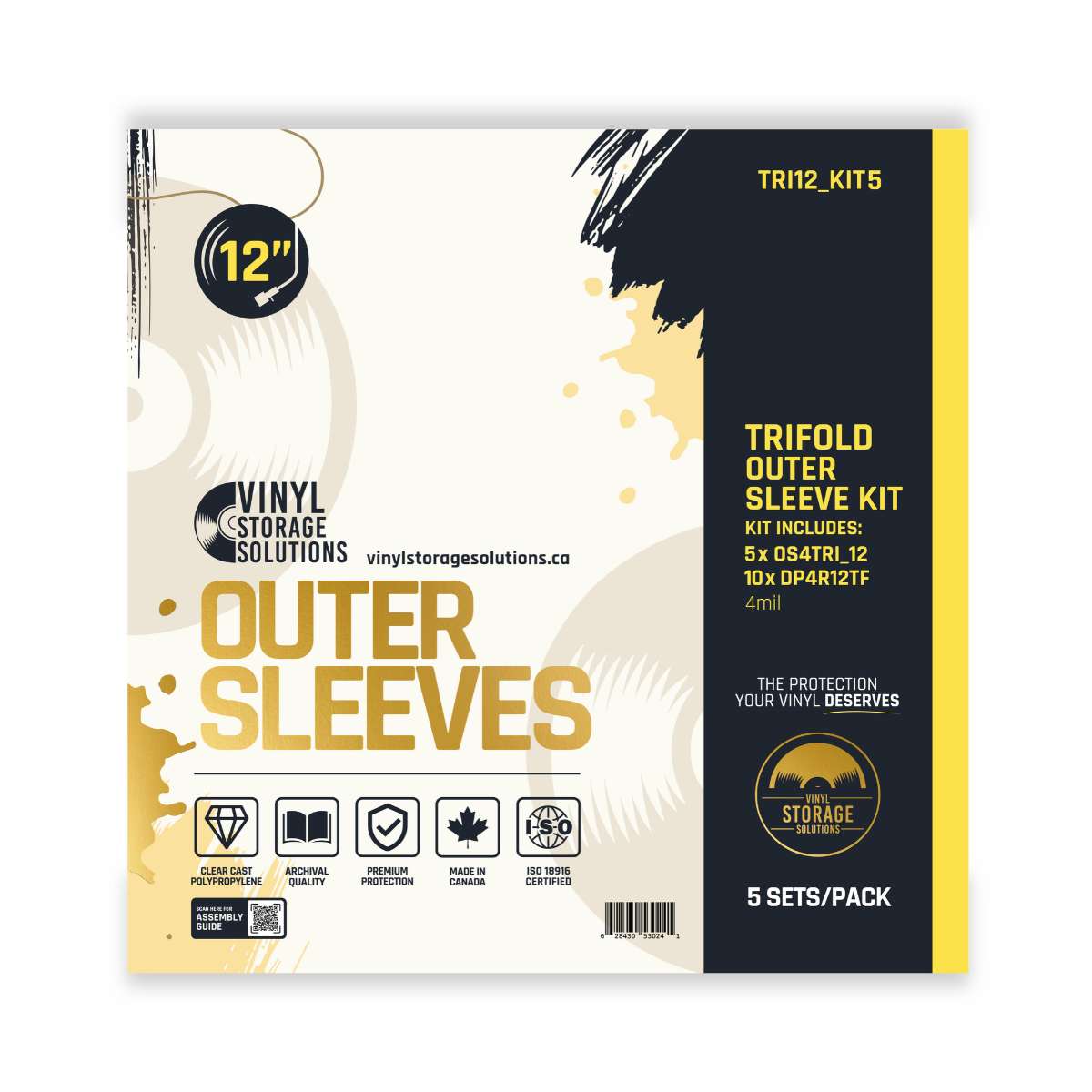 12" Tri-Fold Outer Sleeve Kit