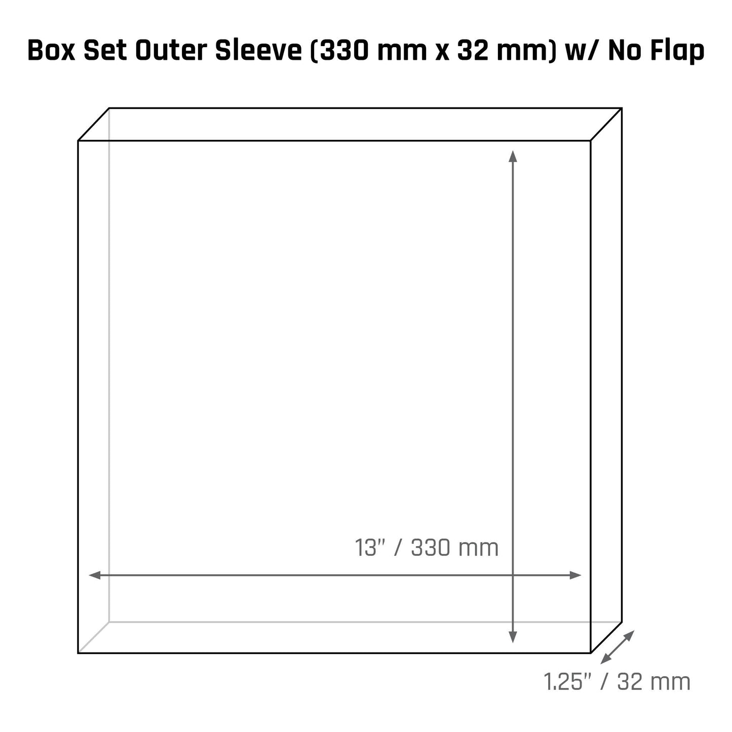 Box Set Outer Sleeve (330 mm x 32 mm) - 3mil - Vinyl Storage Solutions