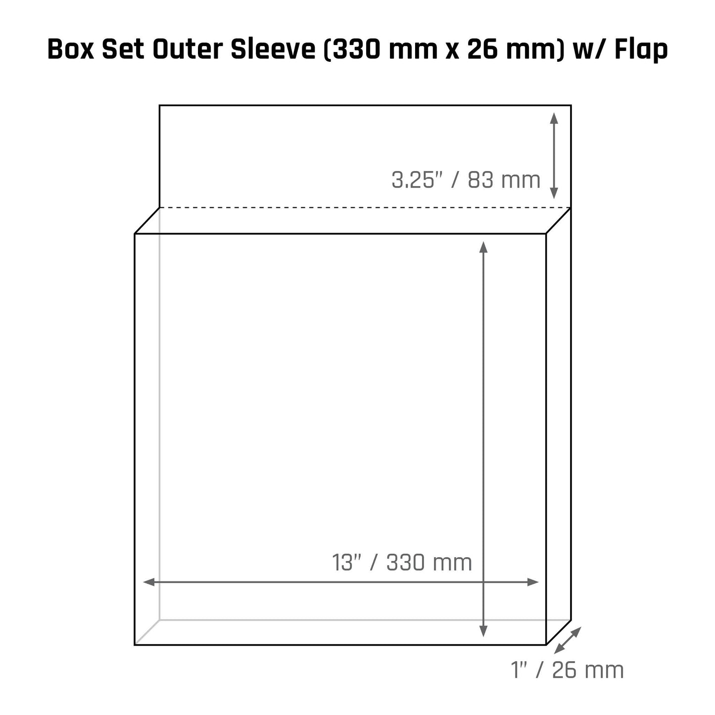 Box Set Outer Sleeve (330 mm x 26 mm) - 3mil - Vinyl Storage Solutions