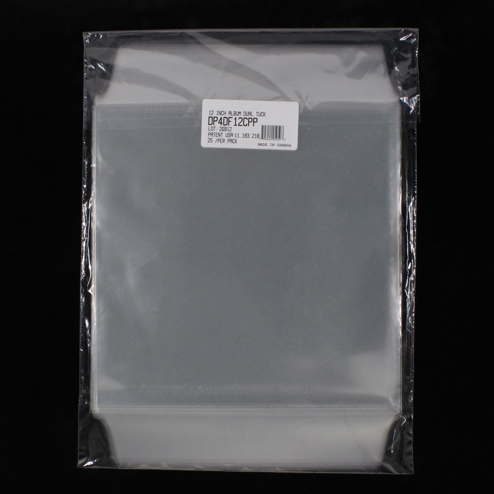 12" Dual Pocket Outer Sleeves w/ Two Flaps - 4mil (25 pack) - Vinyl Storage Solutions