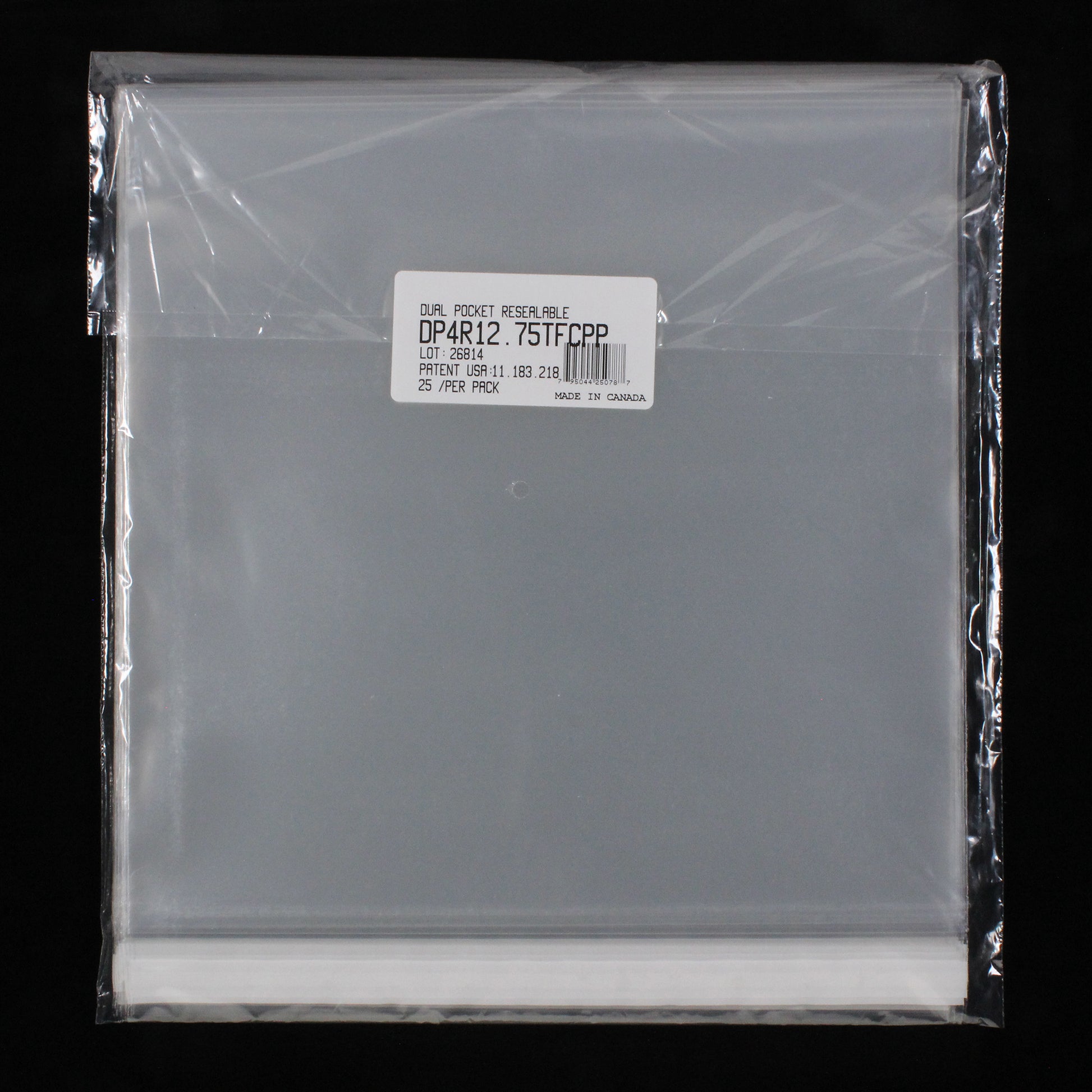 12.75" Dual Pocket Outer Sleeves w/ Sealable Flap (Tape on Flap) - 4mil (25 pack) - Vinyl Storage Solutions