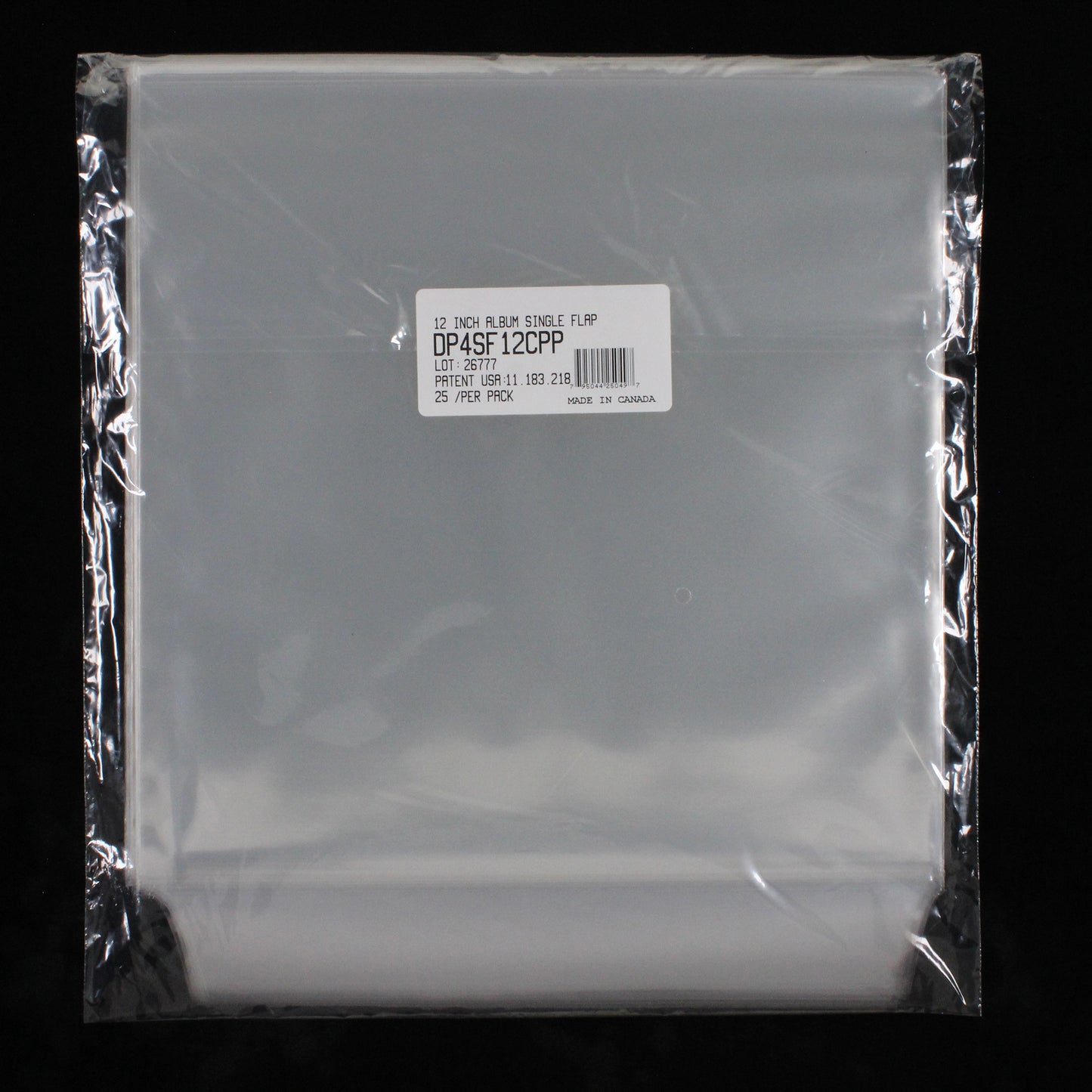 12" Dual Pocket Outer Sleeves w/ One Flap - 4mil (25 pack) - Vinyl Storage Solutions