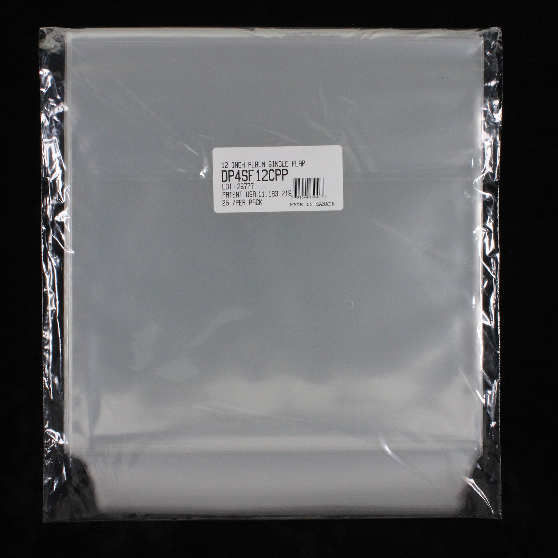 12" Dual Pocket Outer Sleeves w/ One Flap - 4mil (25 pack) - Vinyl Storage Solutions