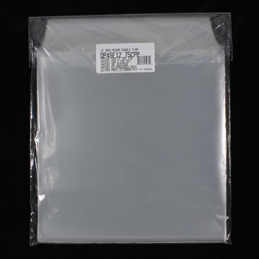 12.75" Dual Pocket Outer Sleeves w/ One Flap - 4mil (25 pack) - Vinyl Storage Solutions