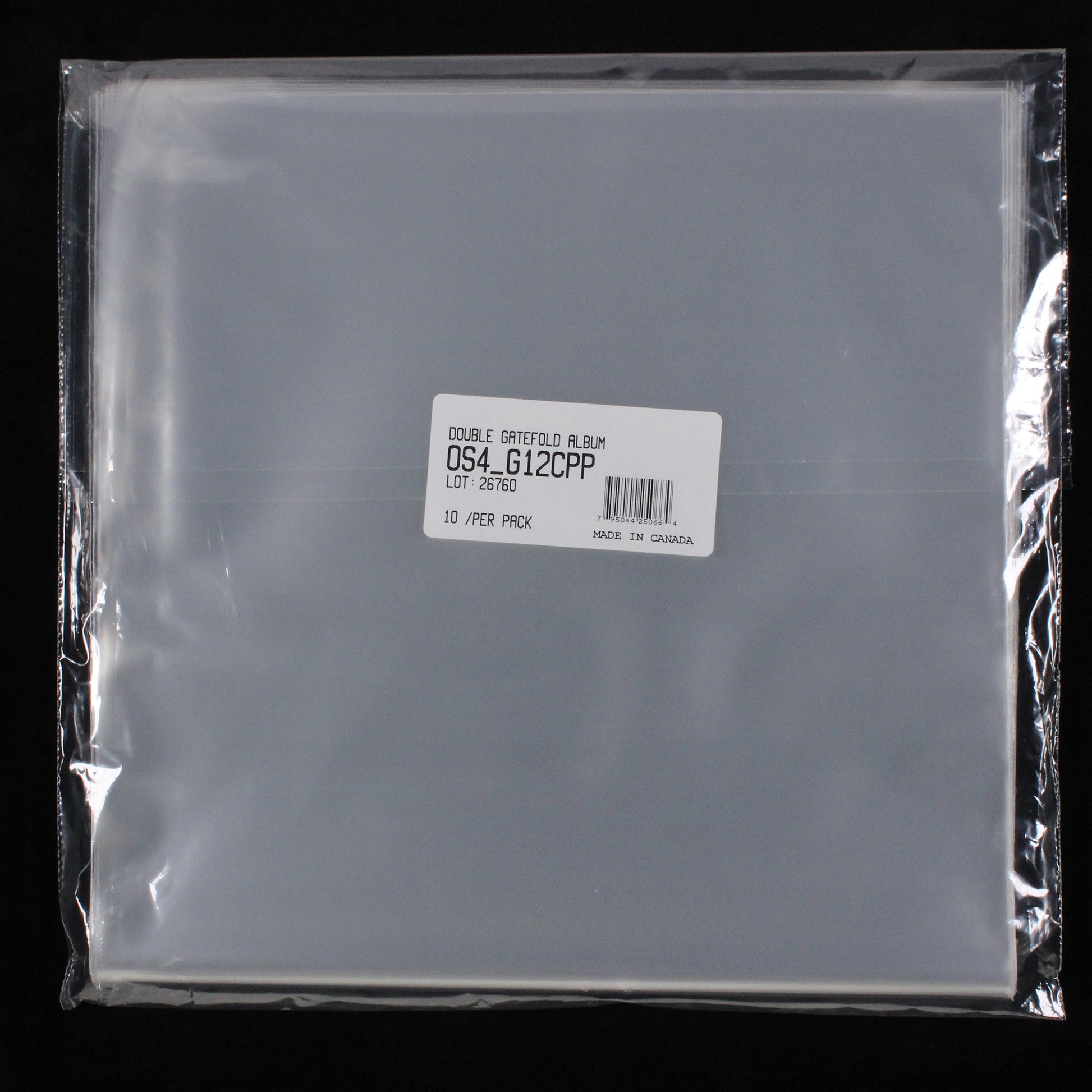 12" Gatefold Outer Sleeves w/ No Flaps - 4mil (10 pack) - Vinyl Storage Solutions