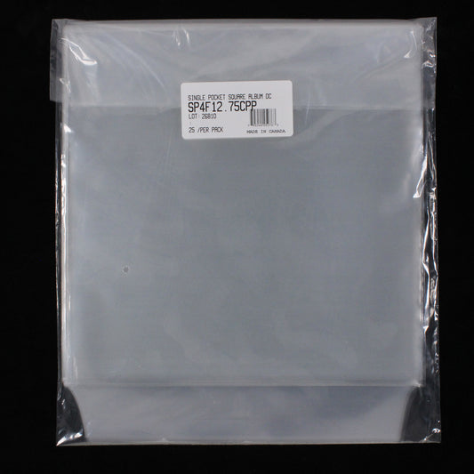 12.75" Single Pocket Outer Sleeves w/ Flap - 4mil (25 pack) - Vinyl Storage Solutions