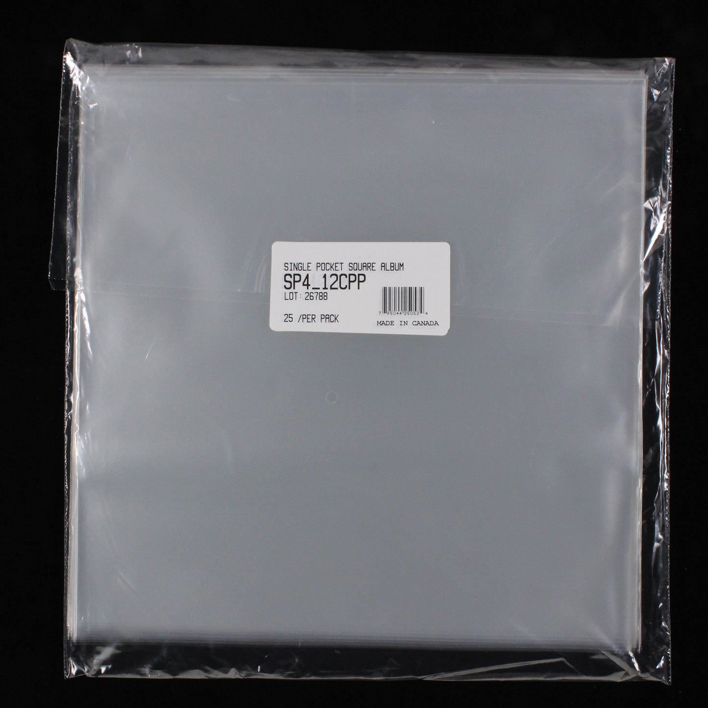 12" Single Pocket Outer Sleeves w/ No Flap - 4mil (25 pack) - Vinyl Storage Solutions
