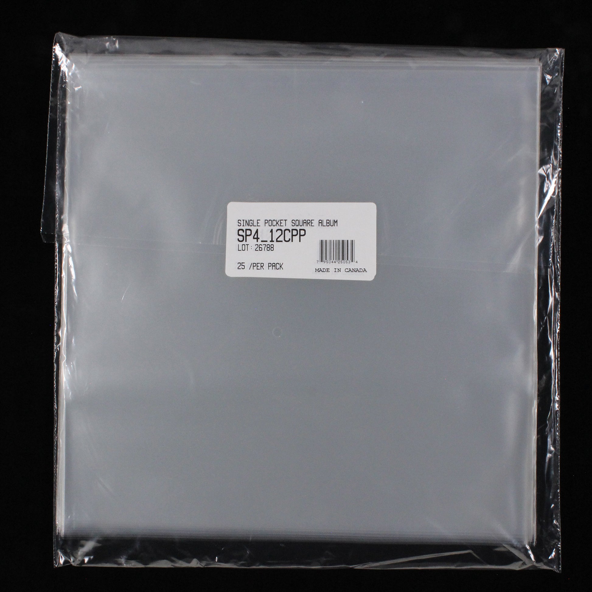 12" Single Pocket Outer Sleeves w/ No Flap - 4mil (25 pack) - Vinyl Storage Solutions