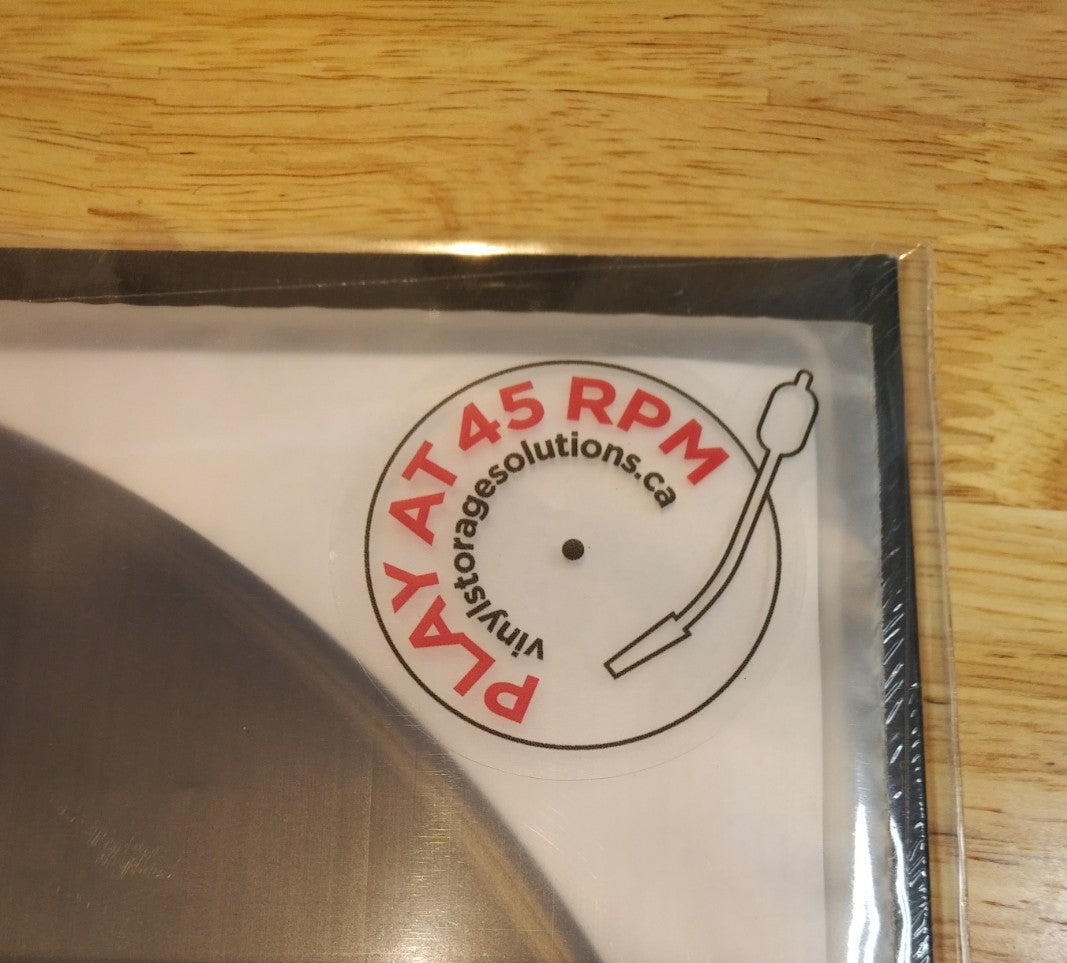 PLAY AT 45 RPM Stickers - Sheet of 10 - Vinyl Storage Solutions