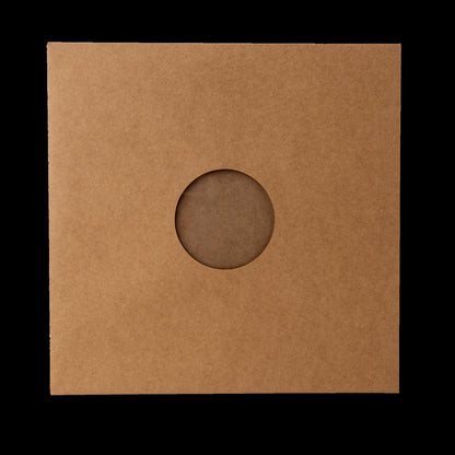 Blank Cardboard Jacket w/ Label Cutout & Built-In Clear Inner Sleeve