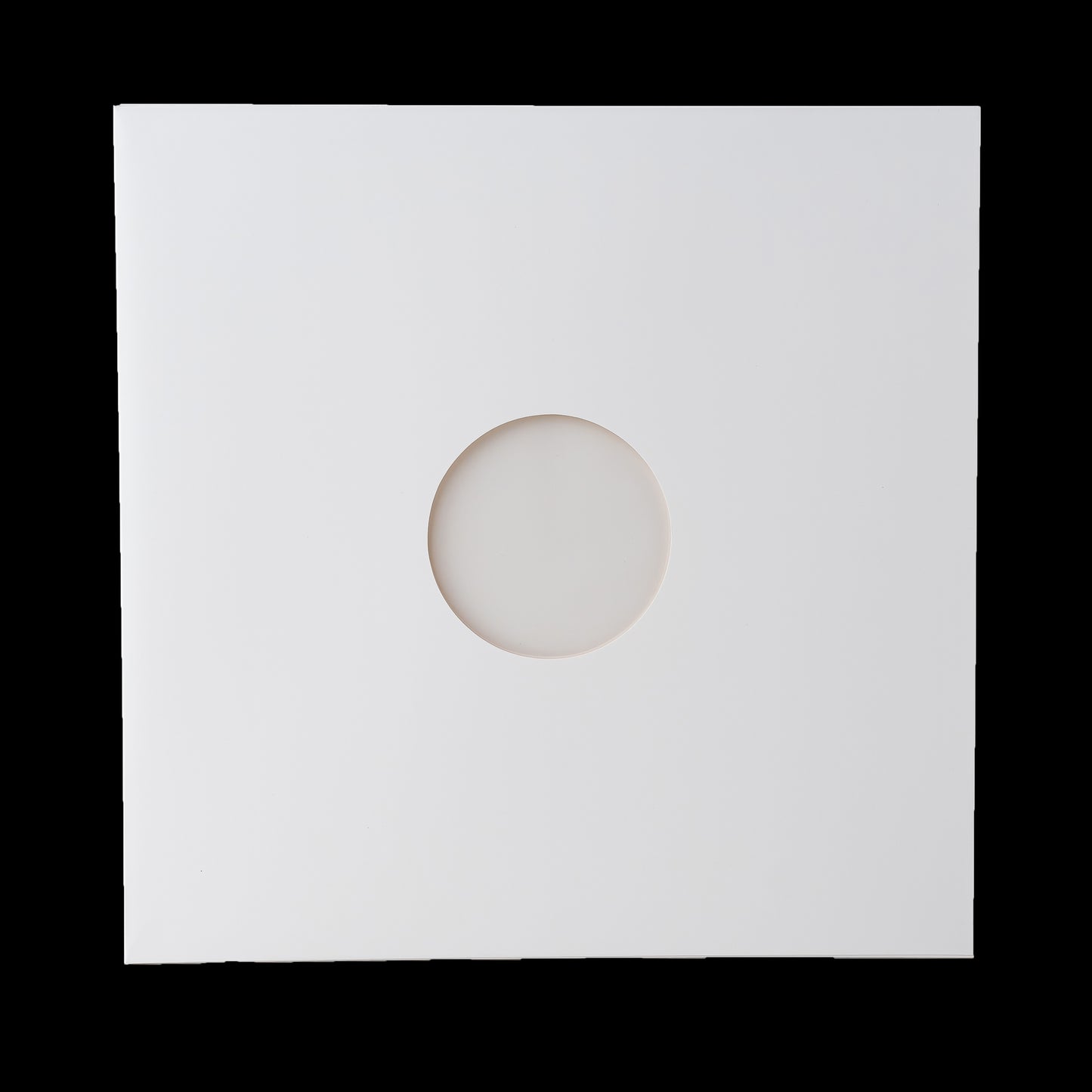 Blank Cardboard Jacket w/ Label Cutout & Built-In Clear Inner Sleeve