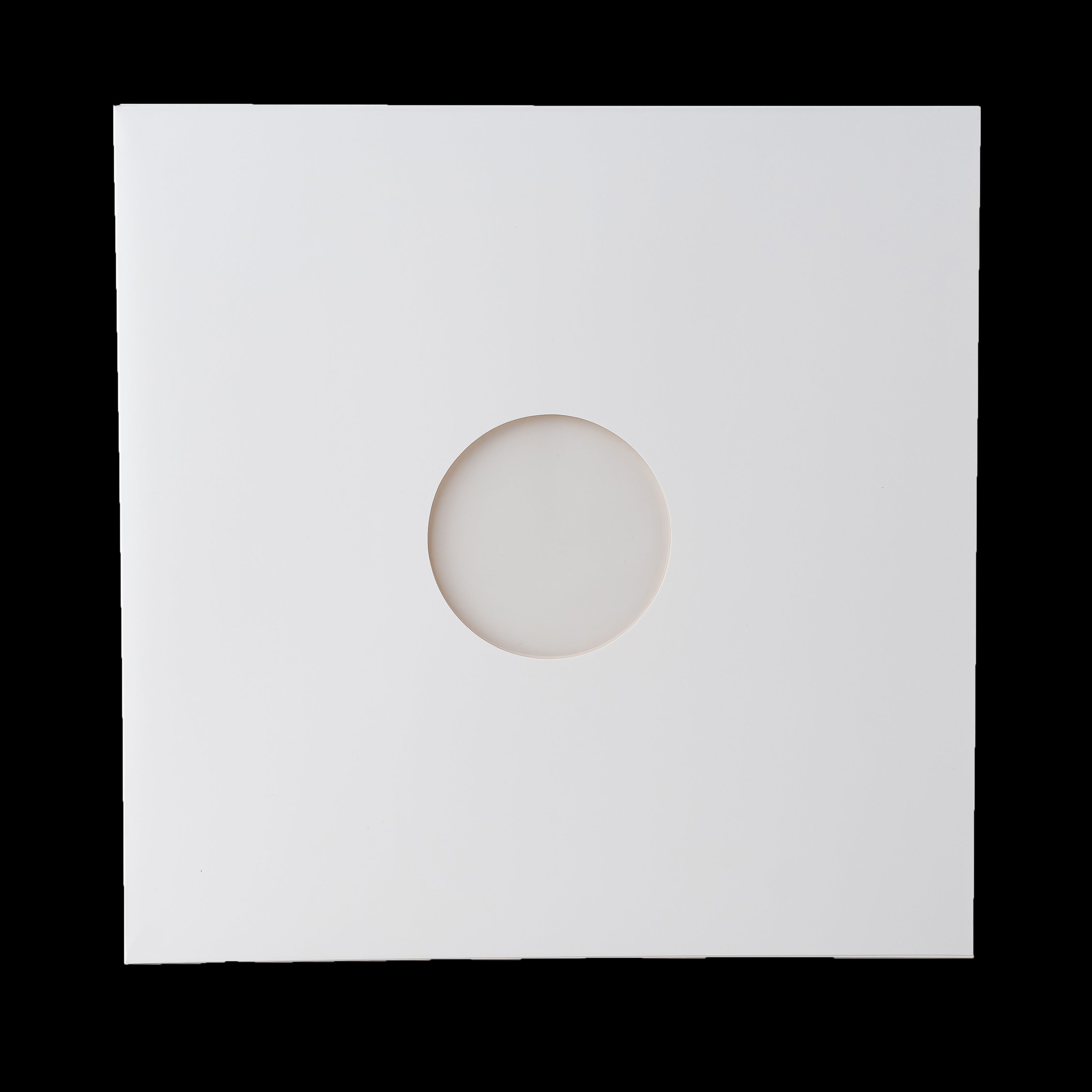12" Blank Cardboard Jacket w/ Label Cutout & Built-In Clear Inner Sleeve