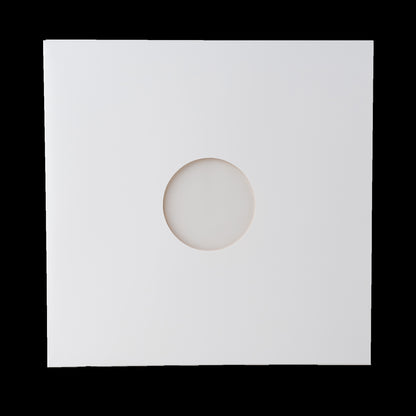 Blank Cardboard Jacket w/ Label Cutout & Built-In Clear Inner Sleeve