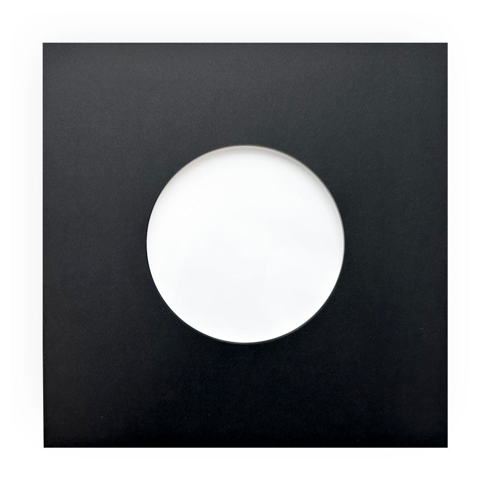 7" Blank Cardboard Jacket w/ Label Cutout & Built-In Clear Inner Sleeve