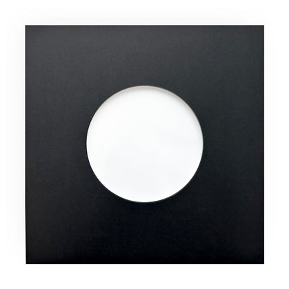 7" Blank Cardboard Jacket w/ Label Cutout & Built-In Clear Inner Sleeve