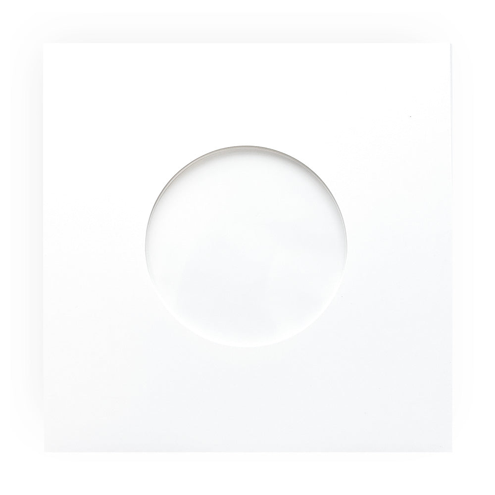 7" Blank Cardboard Jacket w/ Label Cutout & Built-In Clear Inner Sleeve