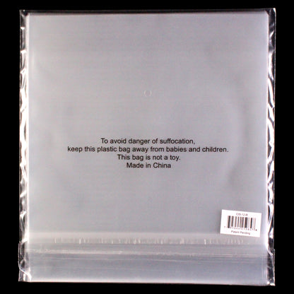 12" Inner Sleeves, Crystal Clear w/ Sealable Flap - 3 mil (25 pack)