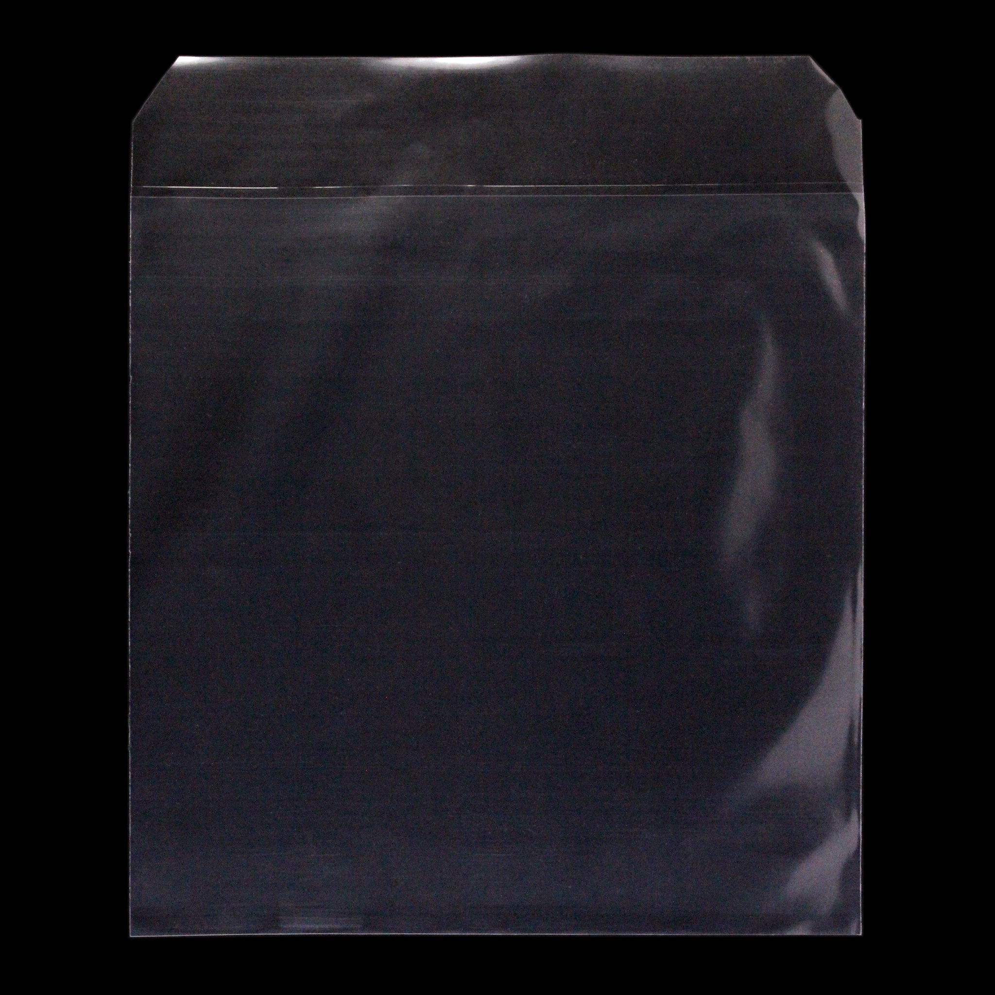 12" Inner Sleeves, Crystal Clear w/ Flap - 3 mil (25 pack)