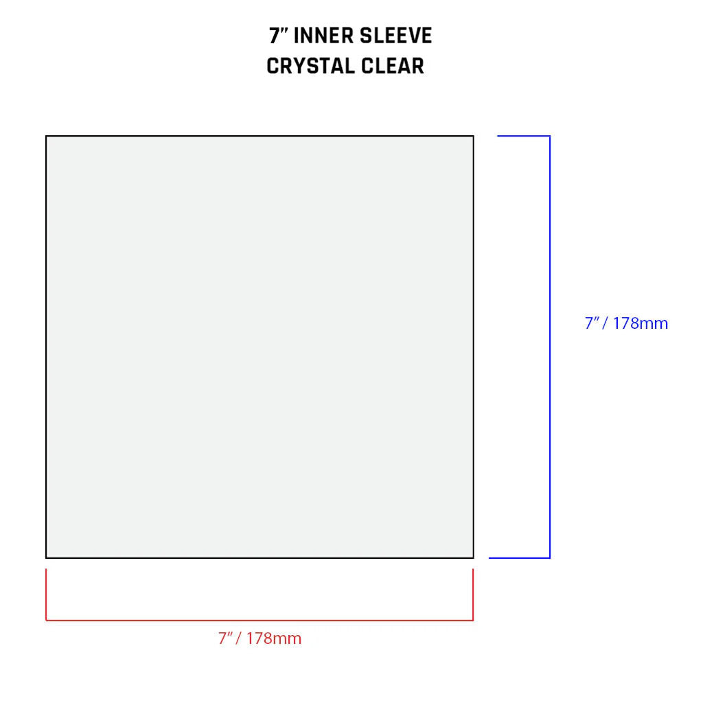 7" Crystal Clear Inner Sleeves - 3 mil (25 pack)