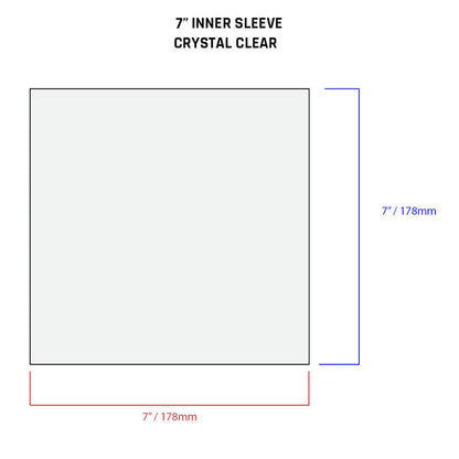 7" Crystal Clear Inner Sleeves - 3 mil (25 pack)