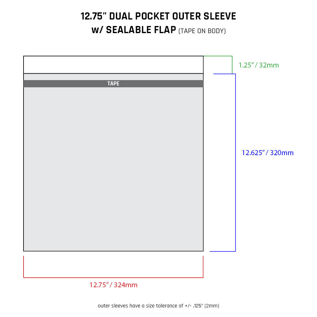 12.75" Outer Sleeves - All Styles (individual)