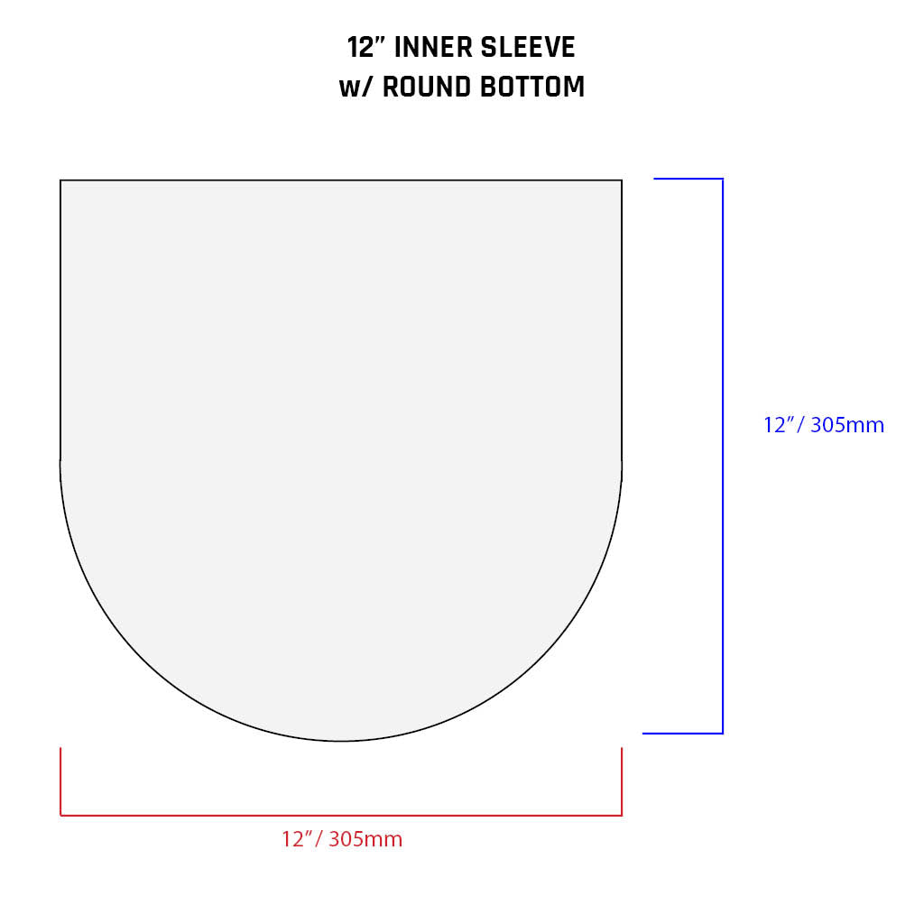 12" Inner Sleeves w/ Round Bottom - 2mil (25 pack)