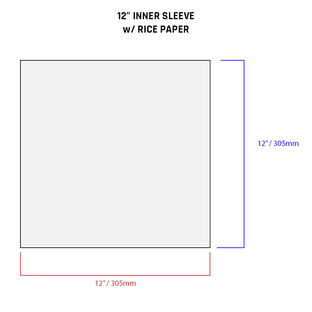 12" Inner Sleeves w/ Rice Paper - 2mil (25 pack)