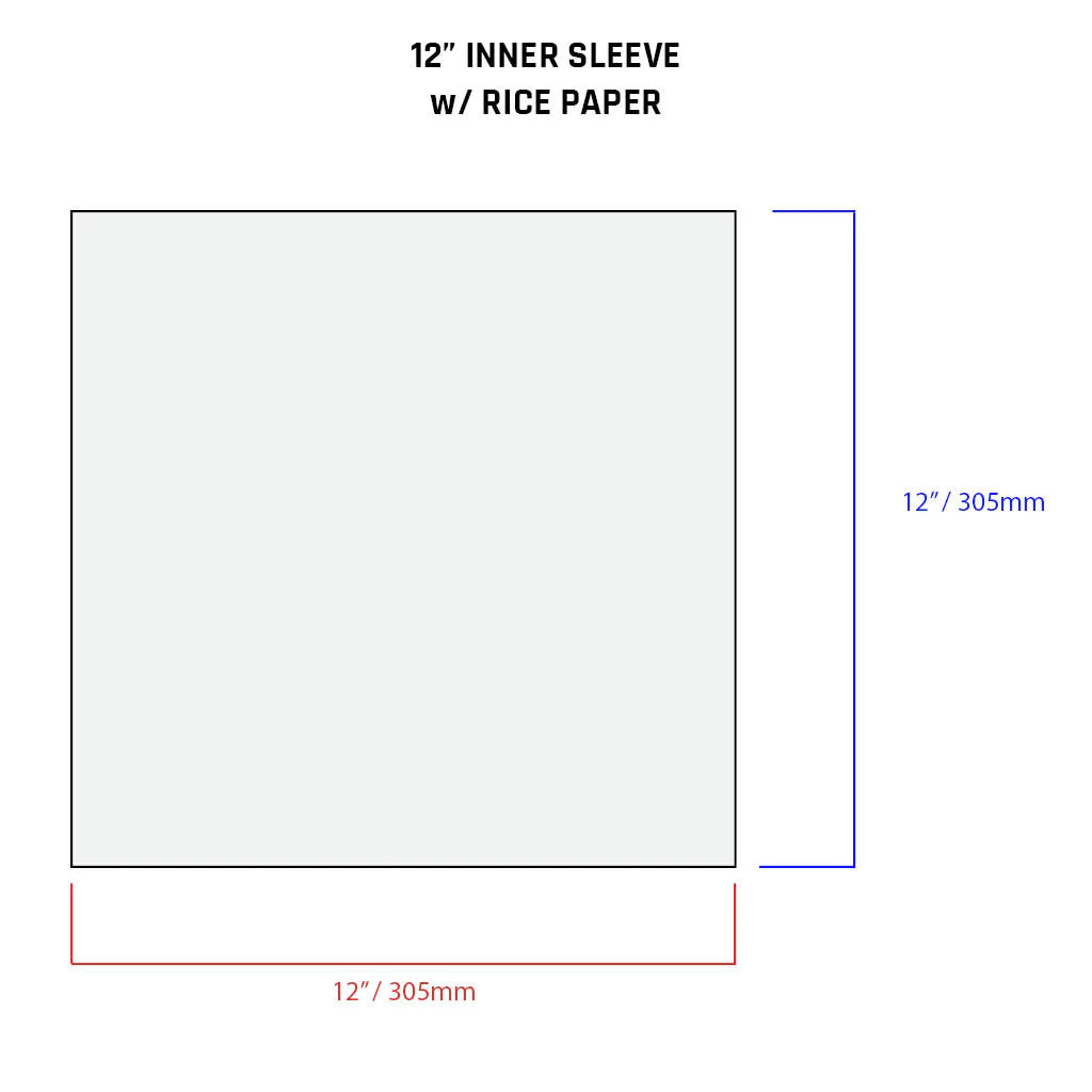 12" Inner Sleeves, Archival Pro w/ Dual Layer Rice Paper - 4ply (25 pack)