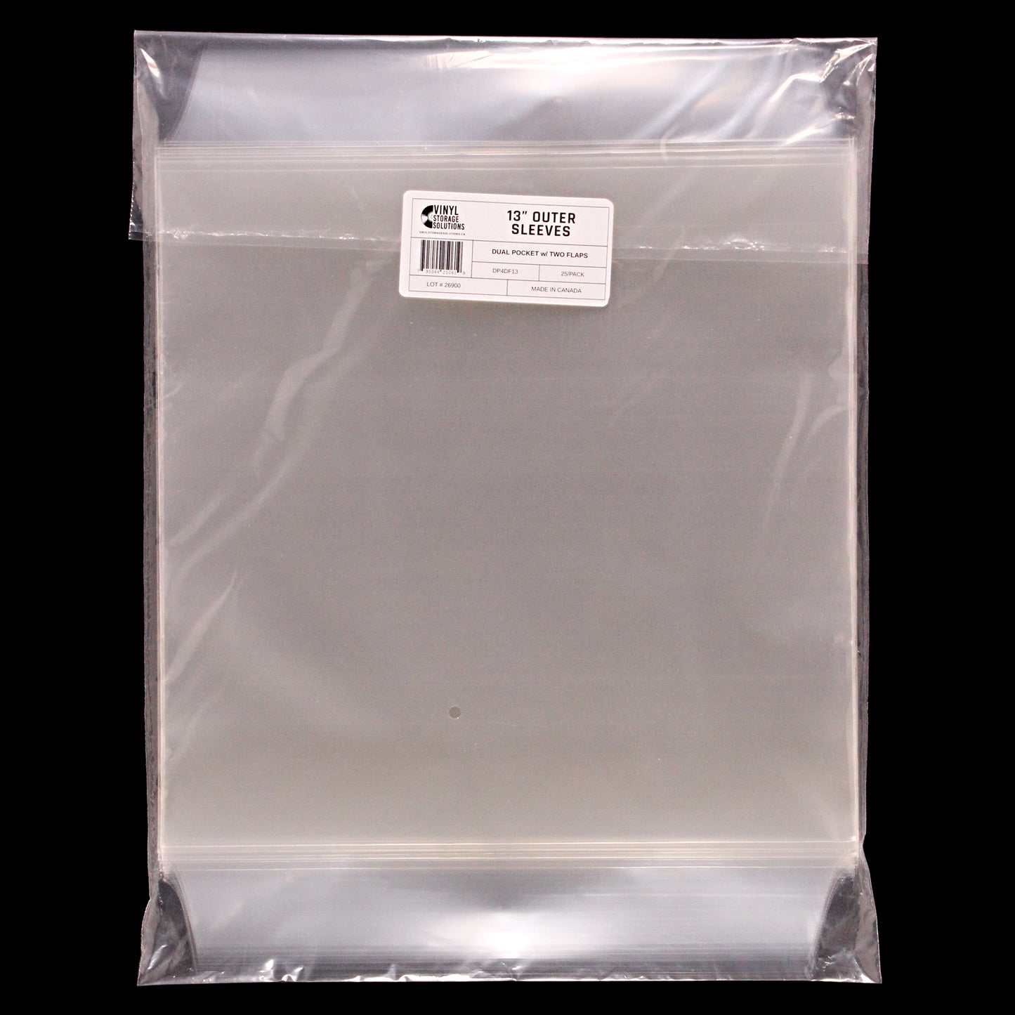 13" Dual Pocket Outer Sleeves w/ Two Flaps - 4mil (25 pack) - Vinyl Storage Solutions
