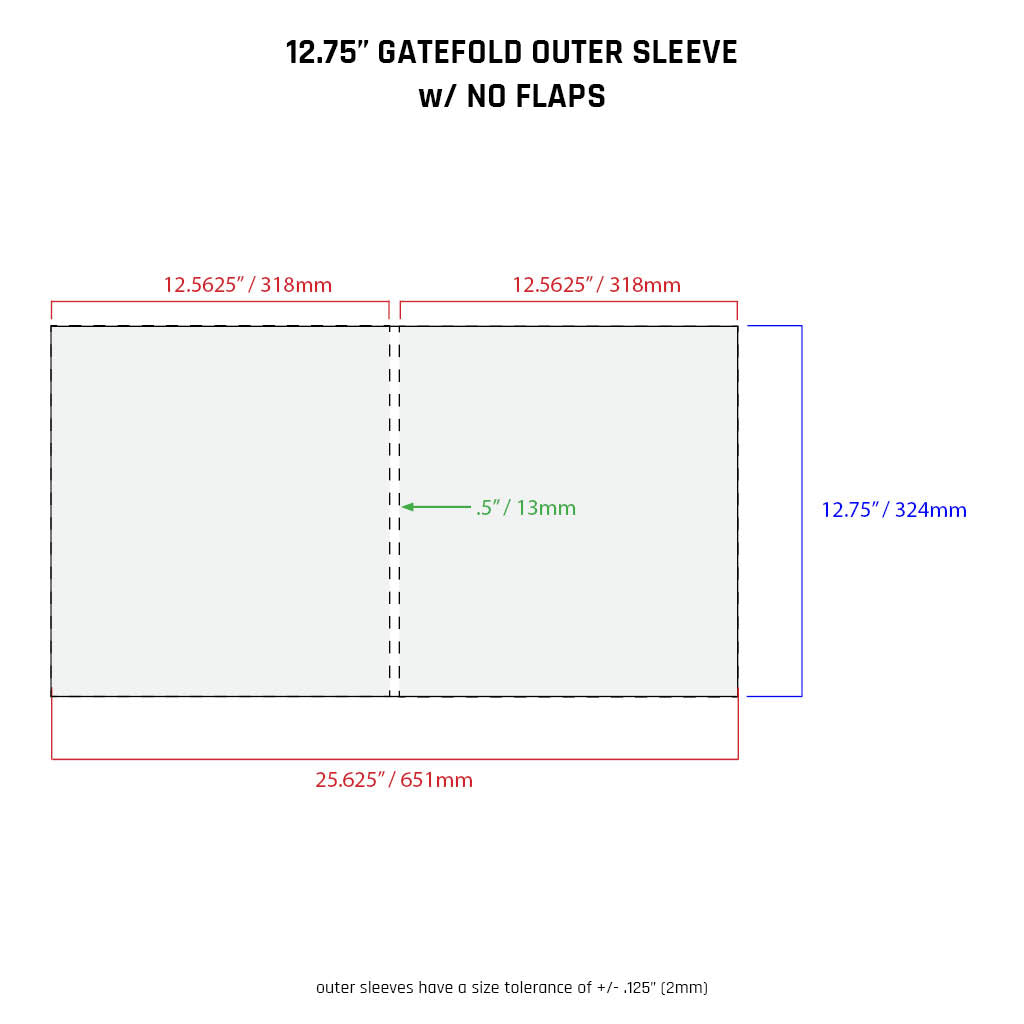 12.75" Outer Sleeves - All Styles (individual)