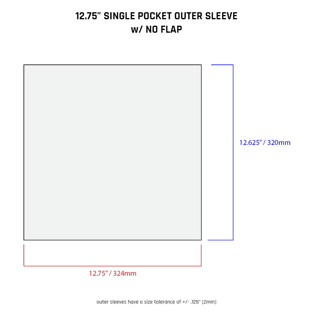 12.75" Outer Sleeves - All Styles (individual)