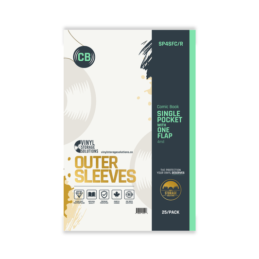 Comic Book Single Pocket Sleeves w/ Flap - 4mil (25 pack)