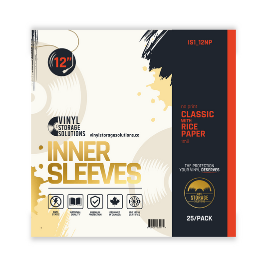 12" Inner Sleeves w/ Rice Paper - 1mil (25 pack)