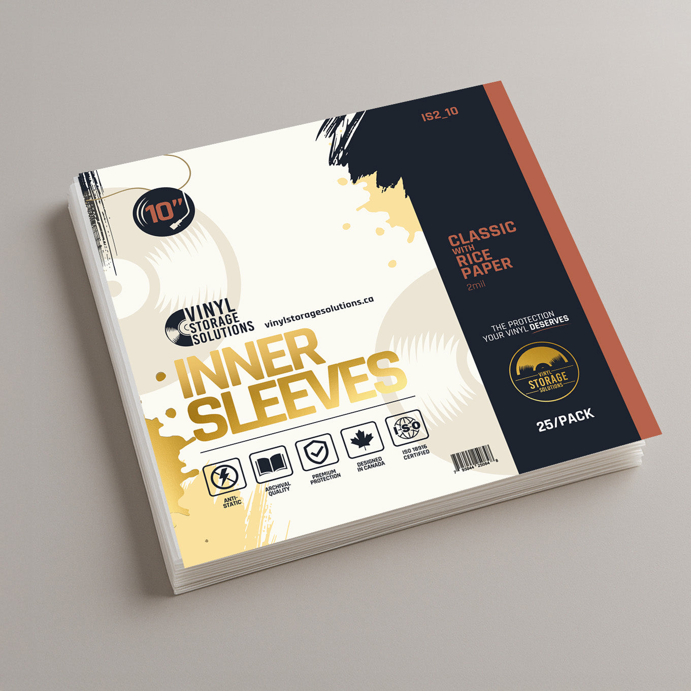 10" Inner Sleeves w/ Rice Paper - 2mil (25 pack)