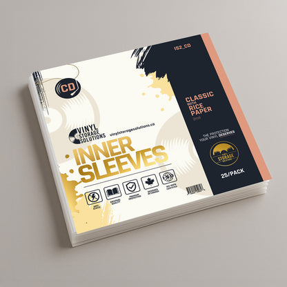CD/DVD Inner Sleeves w/ Rice Paper - 2mil (25 pack)
