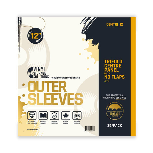 12" Tri-Fold Centre Panel Outer Sleeves - 4mil (25 pack)