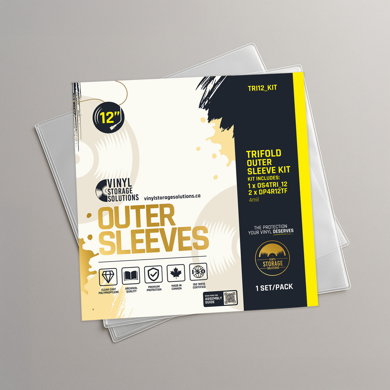 12" Tri-Fold Outer Sleeve Kit