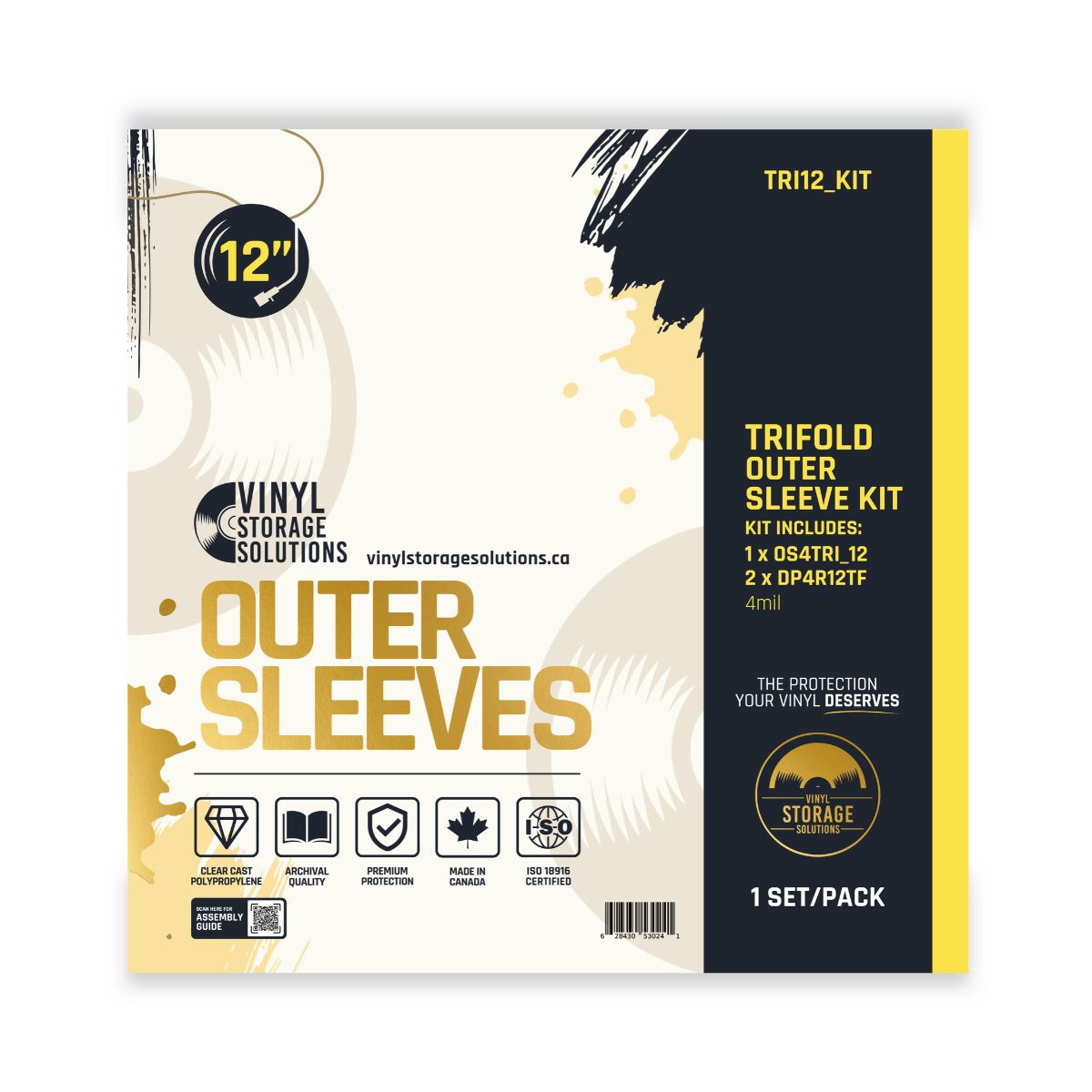 12" Tri-Fold Outer Sleeve Kit