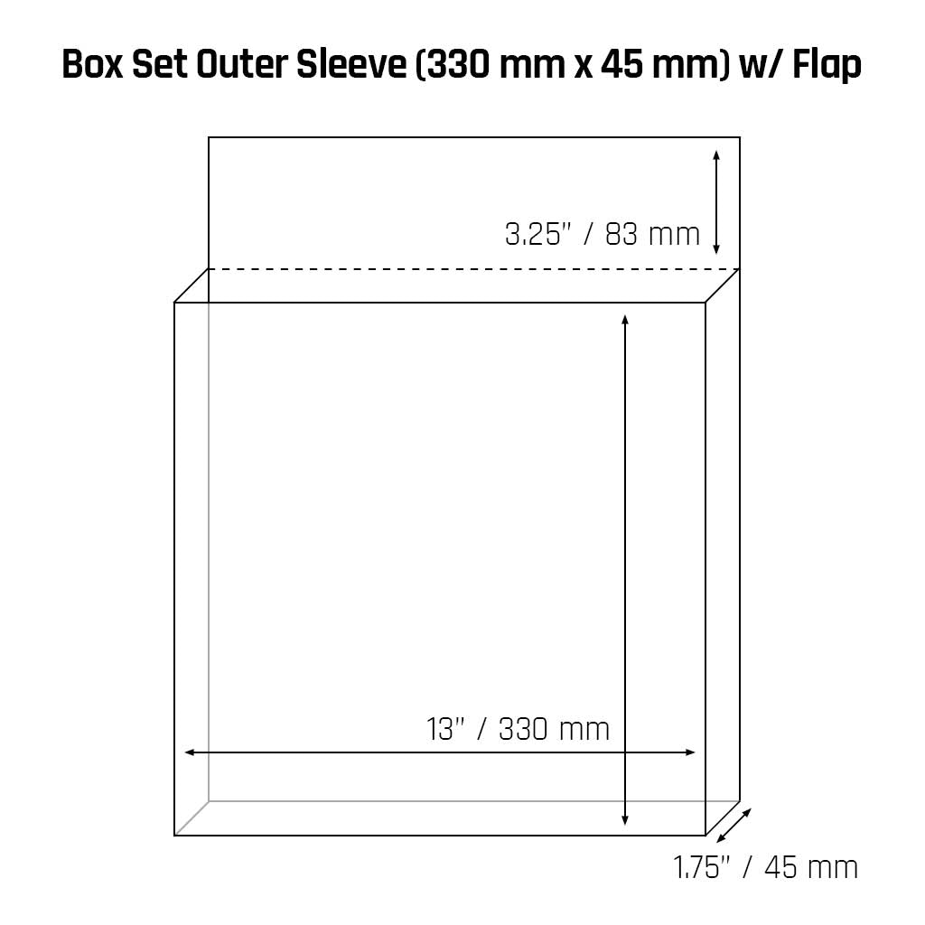 Extra Thick Box Set Outer Sleeve (330 × 45 mm) - 3mil