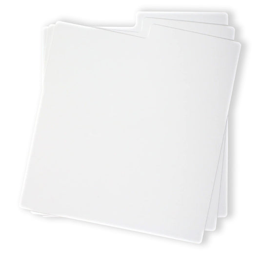 Record Dividers - Blank White