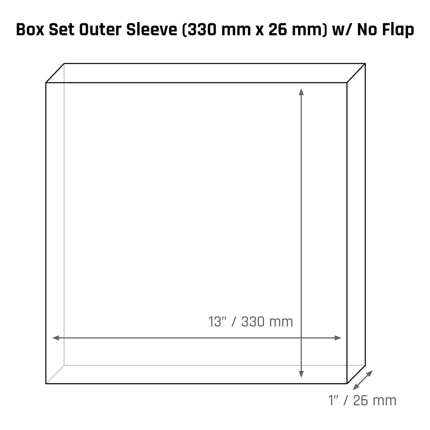 Box Set Outer Sleeve (330 mm x 26 mm) - 3mil - Vinyl Storage Solutions