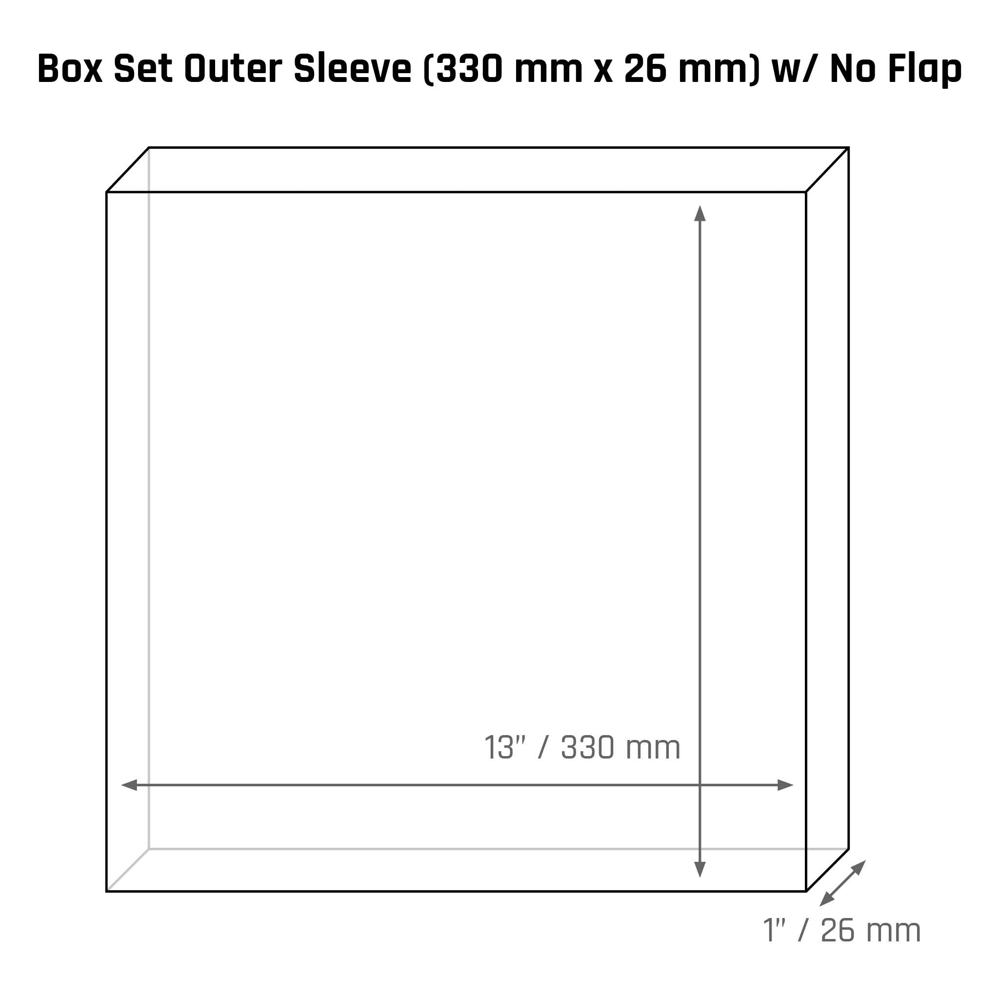Box Set Outer Sleeve (330 mm x 26 mm) - 3mil - Vinyl Storage Solutions